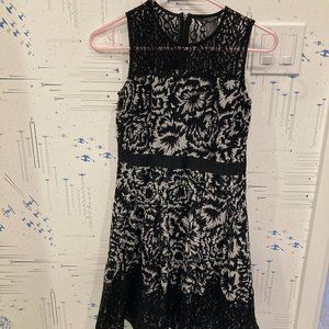 Ann Taylor Petite Black Lace Cocktail Dress (XS)